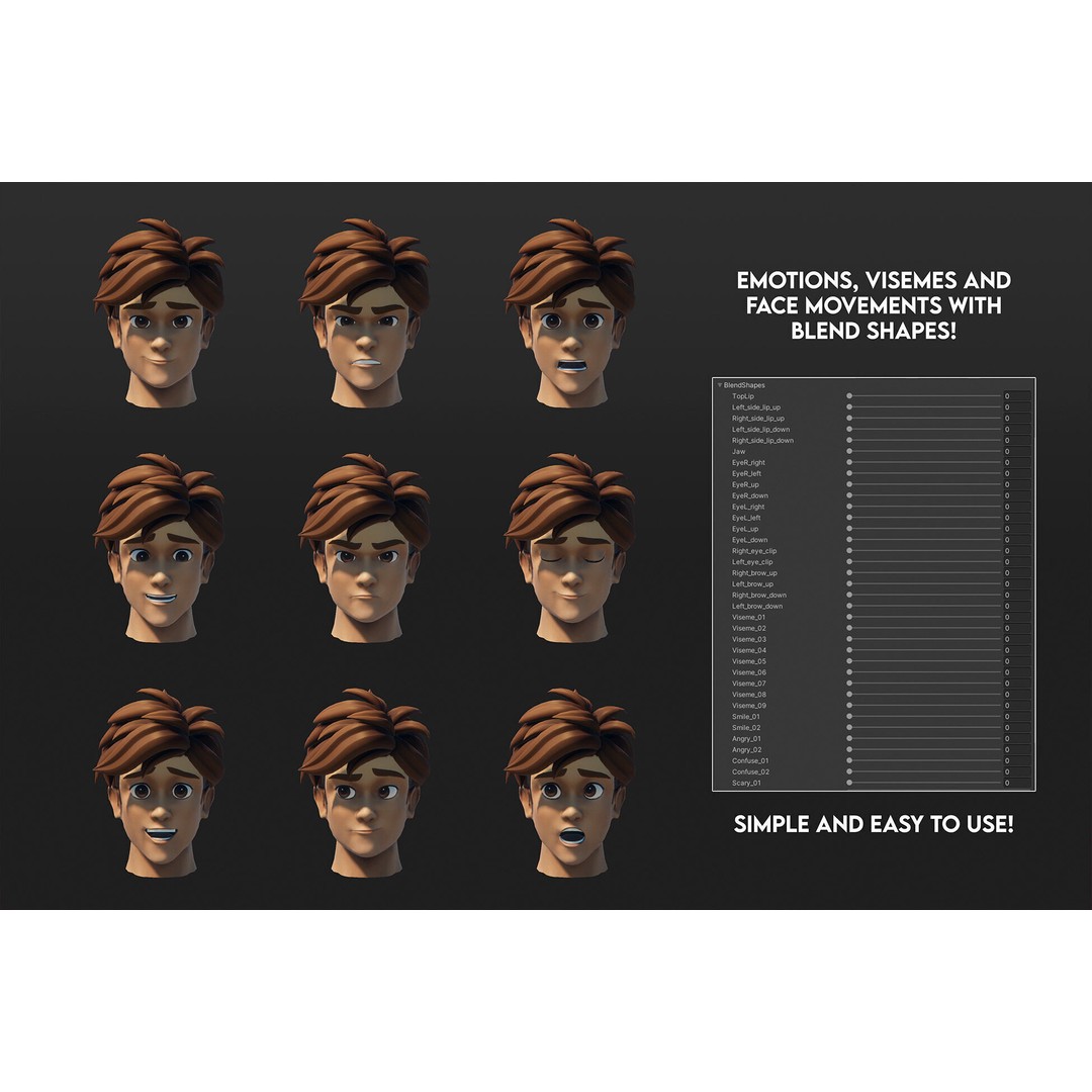 Stylized Fantasy Characters 3D Model – Low Poly, Rigged, FBX - View 4