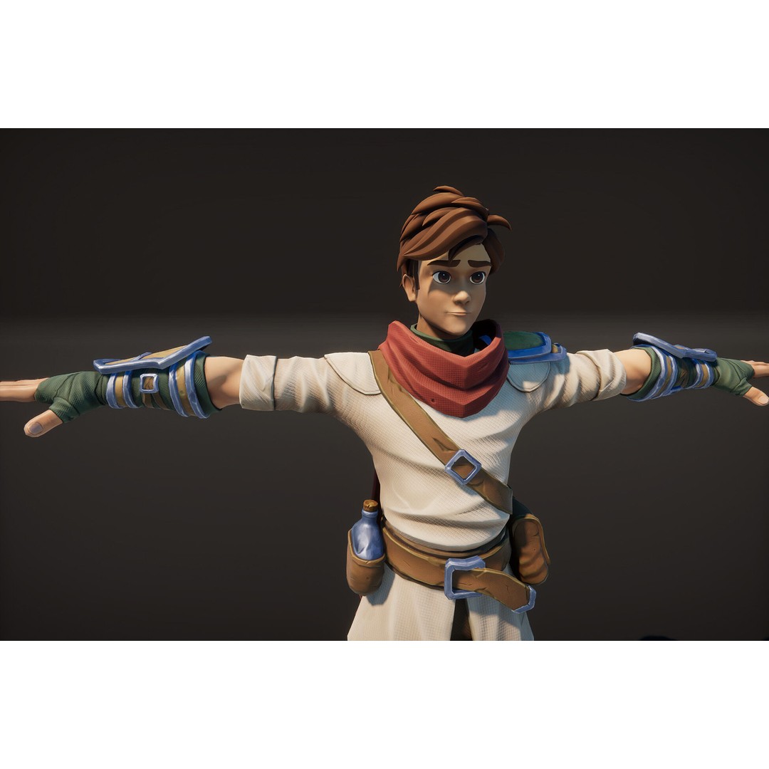 Stylized Fantasy Characters 3D Model – Low Poly, Rigged, FBX - View 8