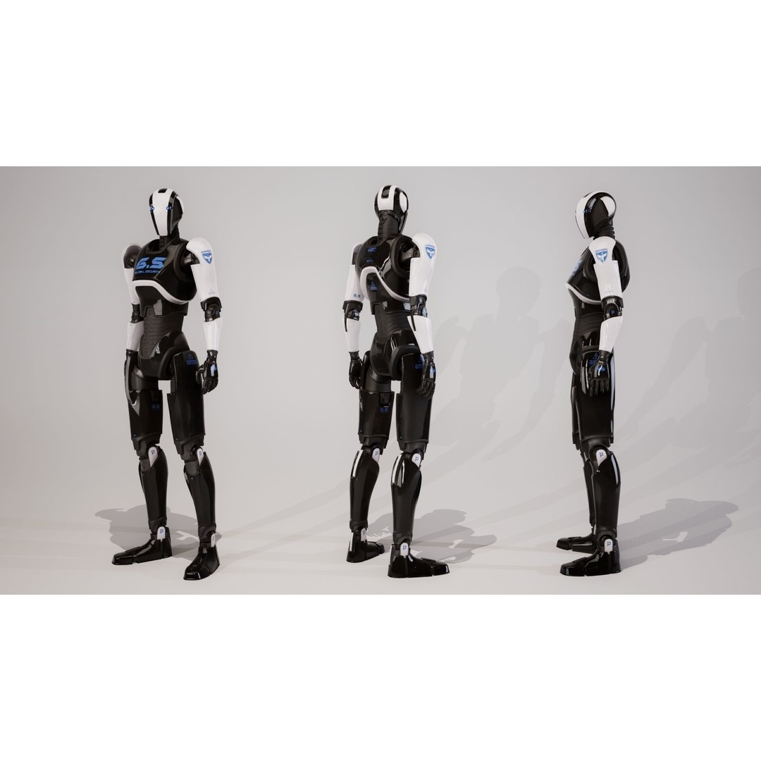 Robot 3D Model – Low Poly Sci-Fi Character, Rigged, FBX