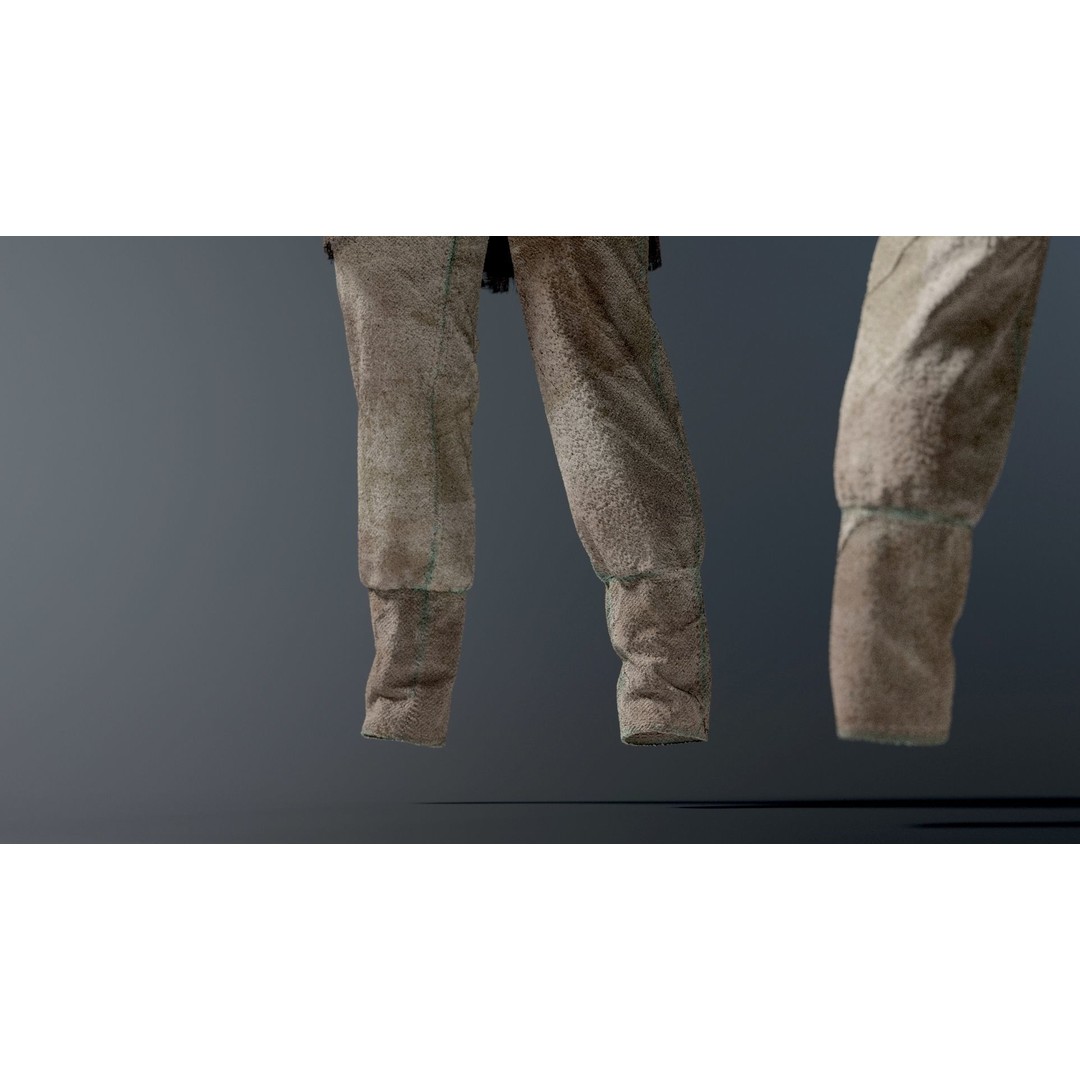 Medieval Farmer 3D Model – High Poly Character with Tools, FBX, Blender - View 12
