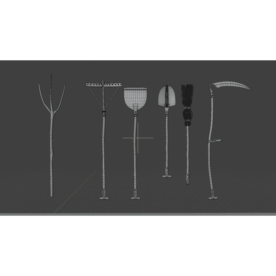 Medieval Farmer 3D Model – High Poly Character with Tools, FBX, Blender - View 37
