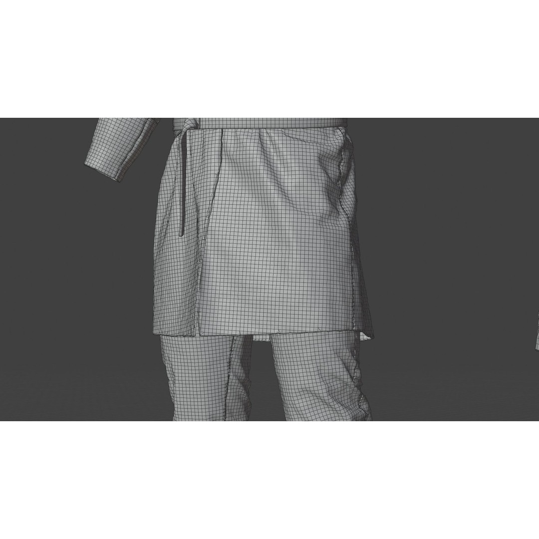 Medieval Farmer 3D Model – High Poly Character with Tools, FBX, Blender - View 48