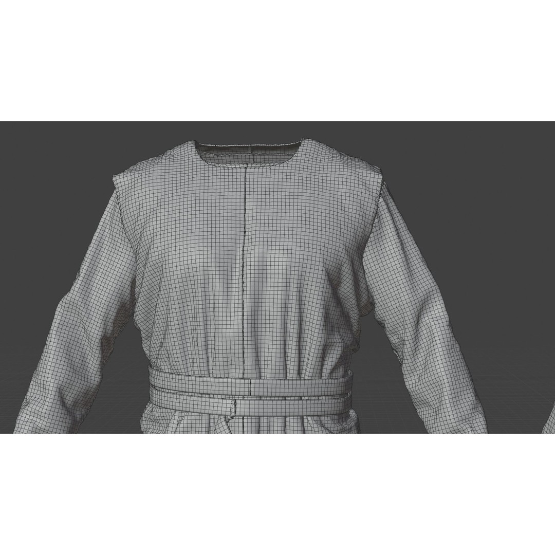 Medieval Farmer 3D Model – High Poly Character with Tools, FBX, Blender - View 53