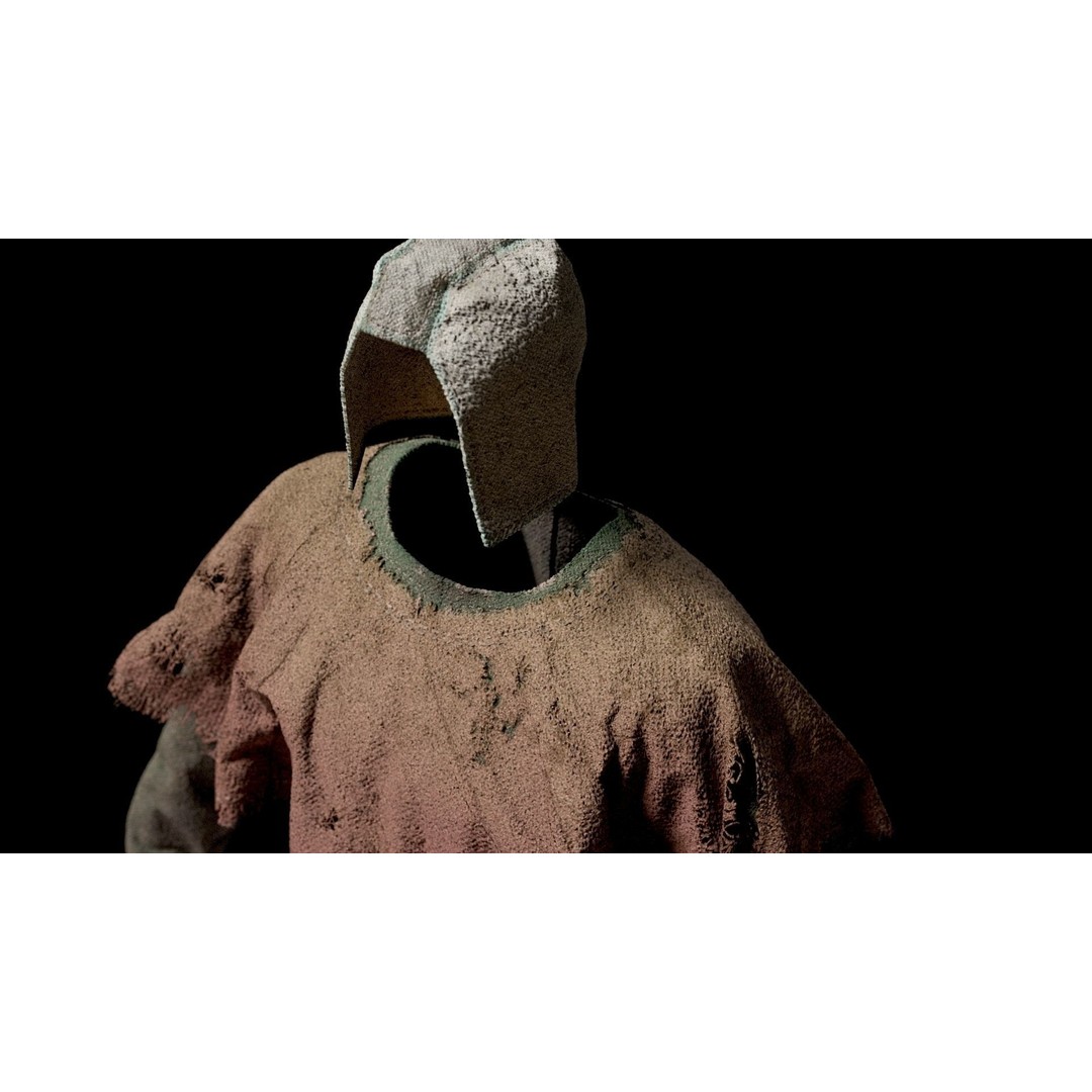 Medieval Farmer 3D Model – High Poly Character with Tools, FBX, Blender - View 9