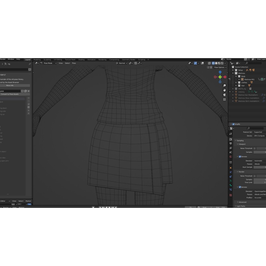 Cartoon White Woman 3D Model – Rigged Low-Poly Character for Animation - View 29
