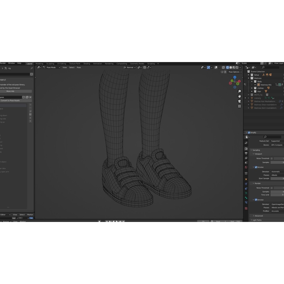 Cartoon White Woman 3D Model – Rigged Low-Poly Character for Animation - View 30