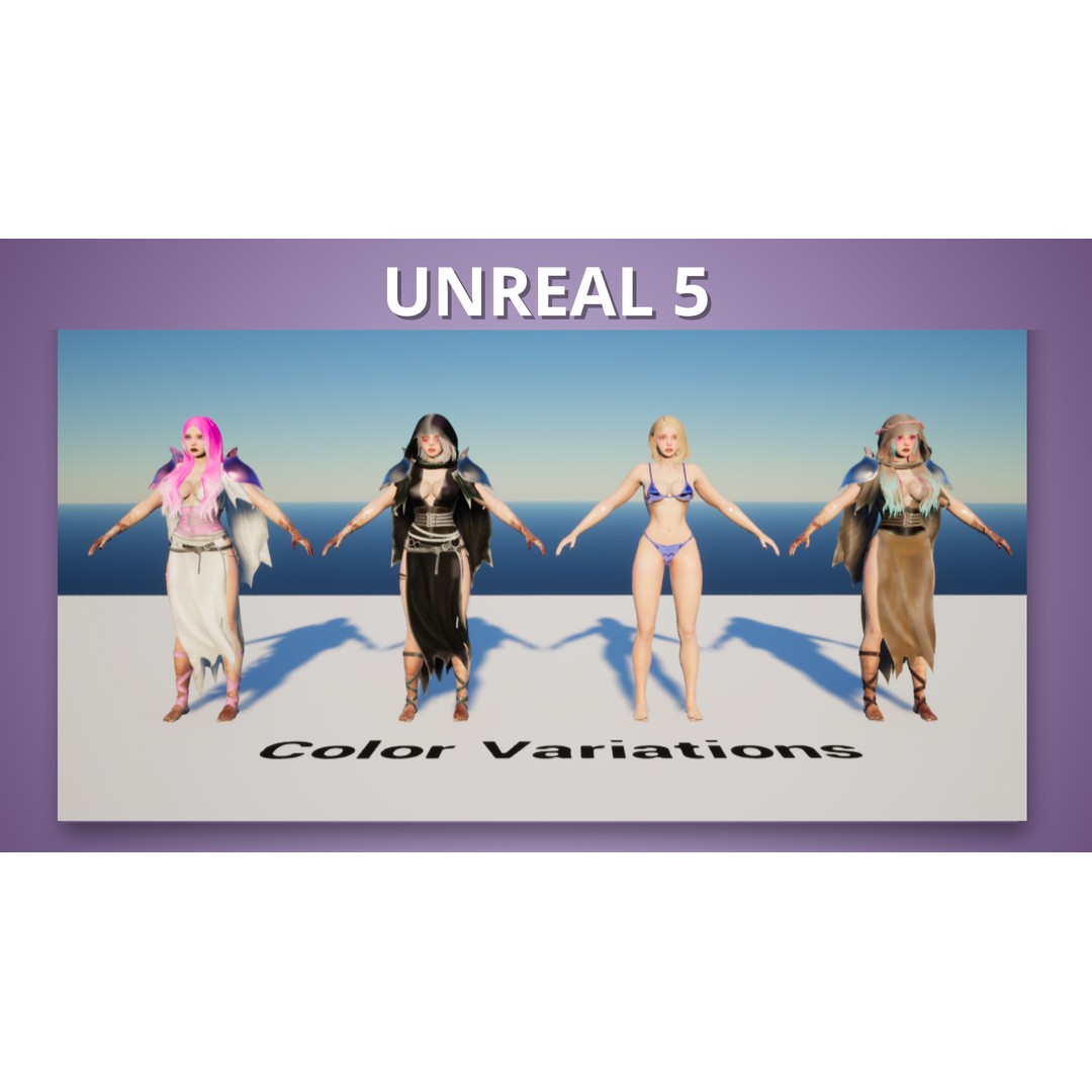 Skull Witch 3D Model – Low Poly Game Ready Character, FBX - View 23