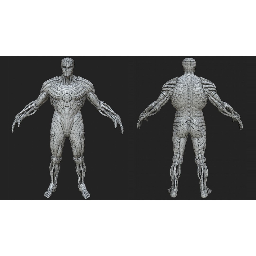 Robot 3D Model – Low Poly Sci-Fi Character, Rigged for UE4