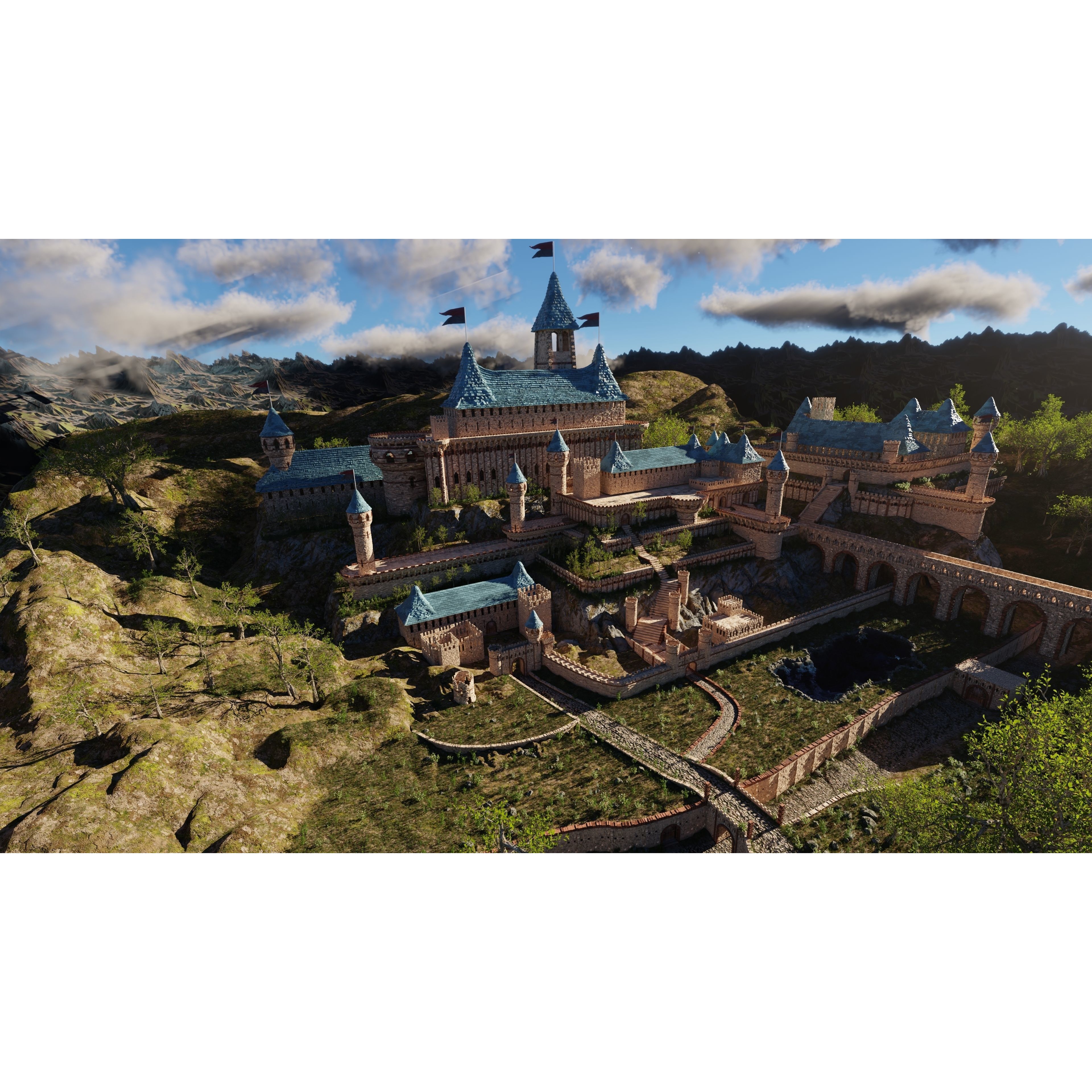 Castle Scene - Game-Ready 3D Model - View 10