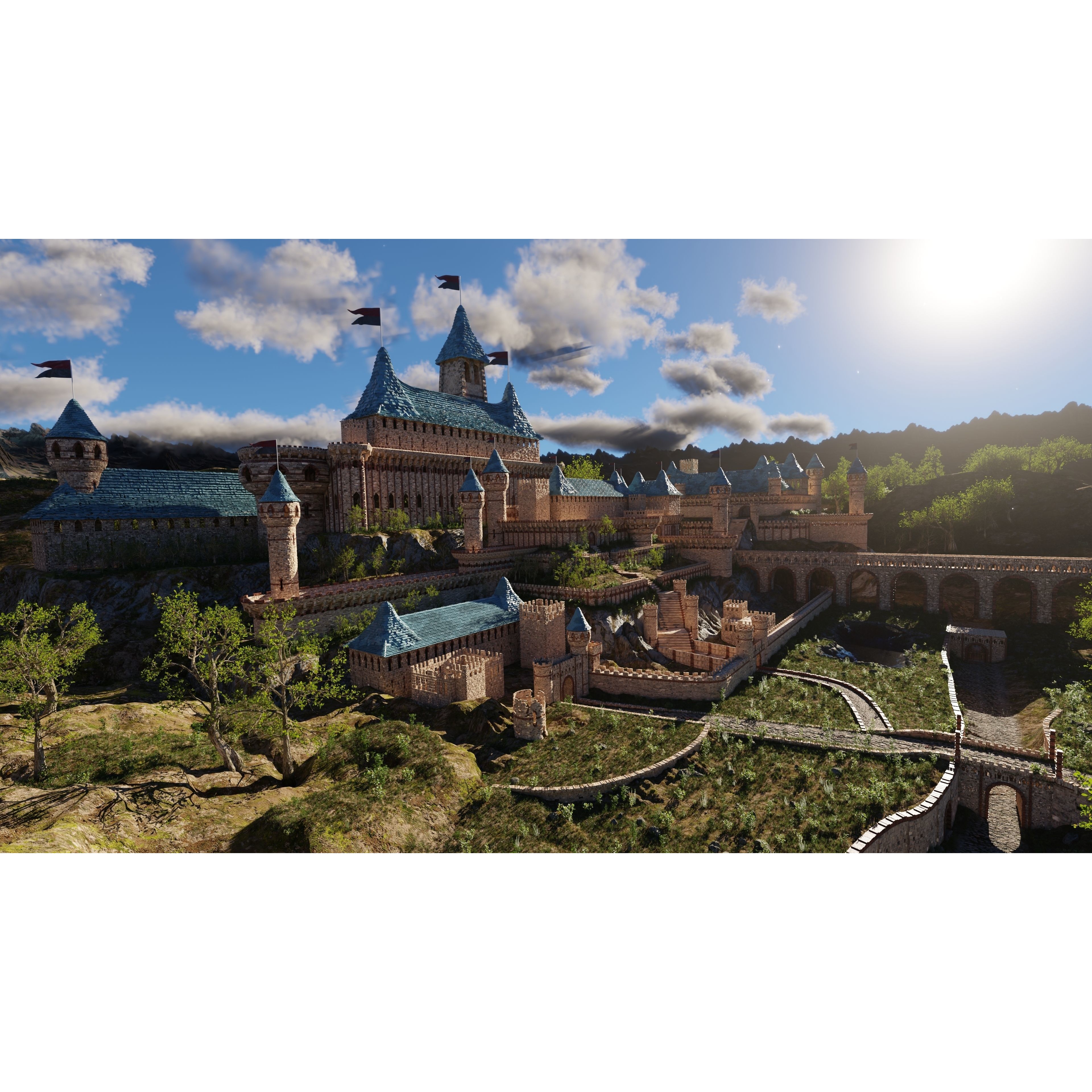 Castle Scene - Game-Ready 3D Model - View 13