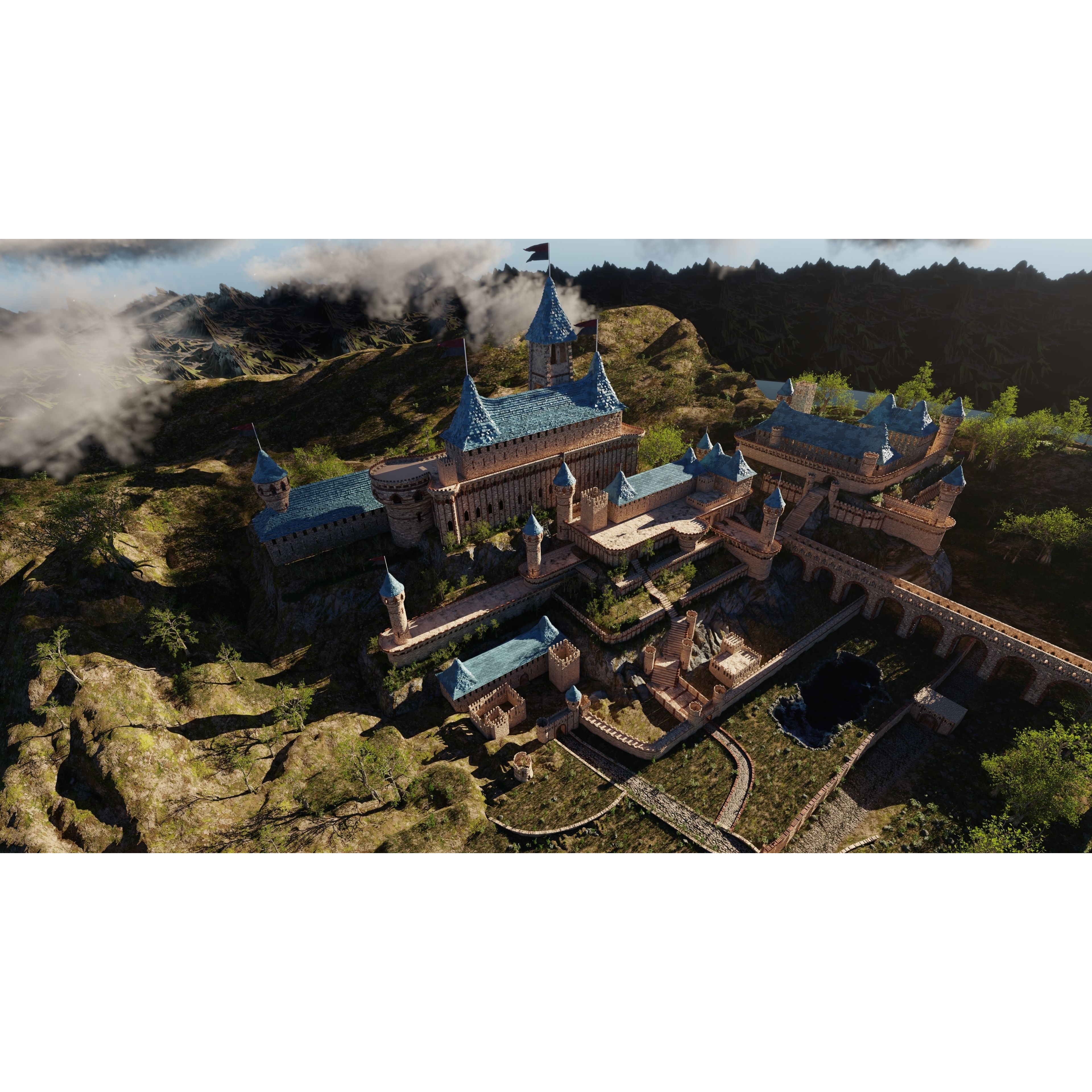 Castle Scene - Game-Ready 3D Model - View 14