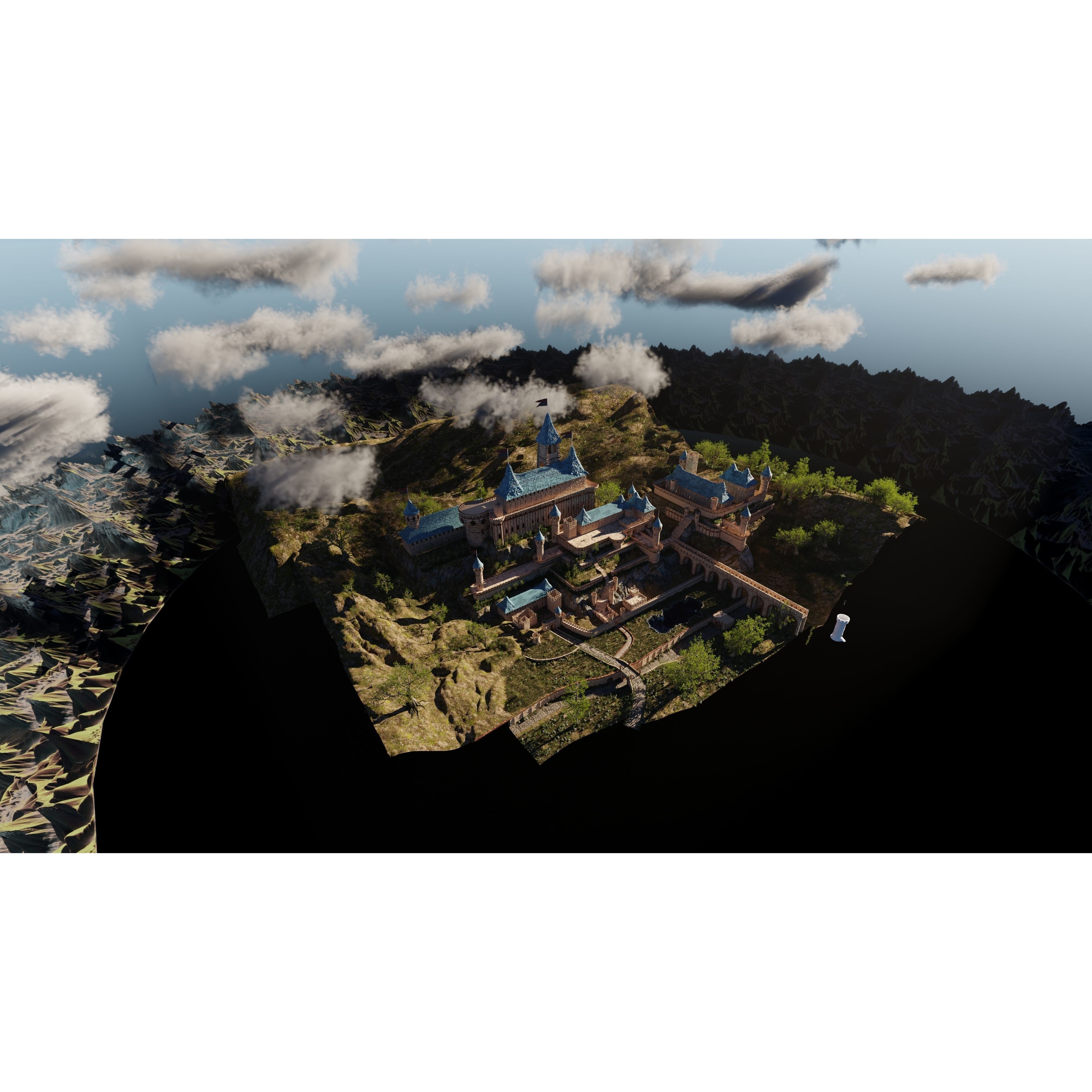 Castle Scene - Game-Ready 3D Model - View 15