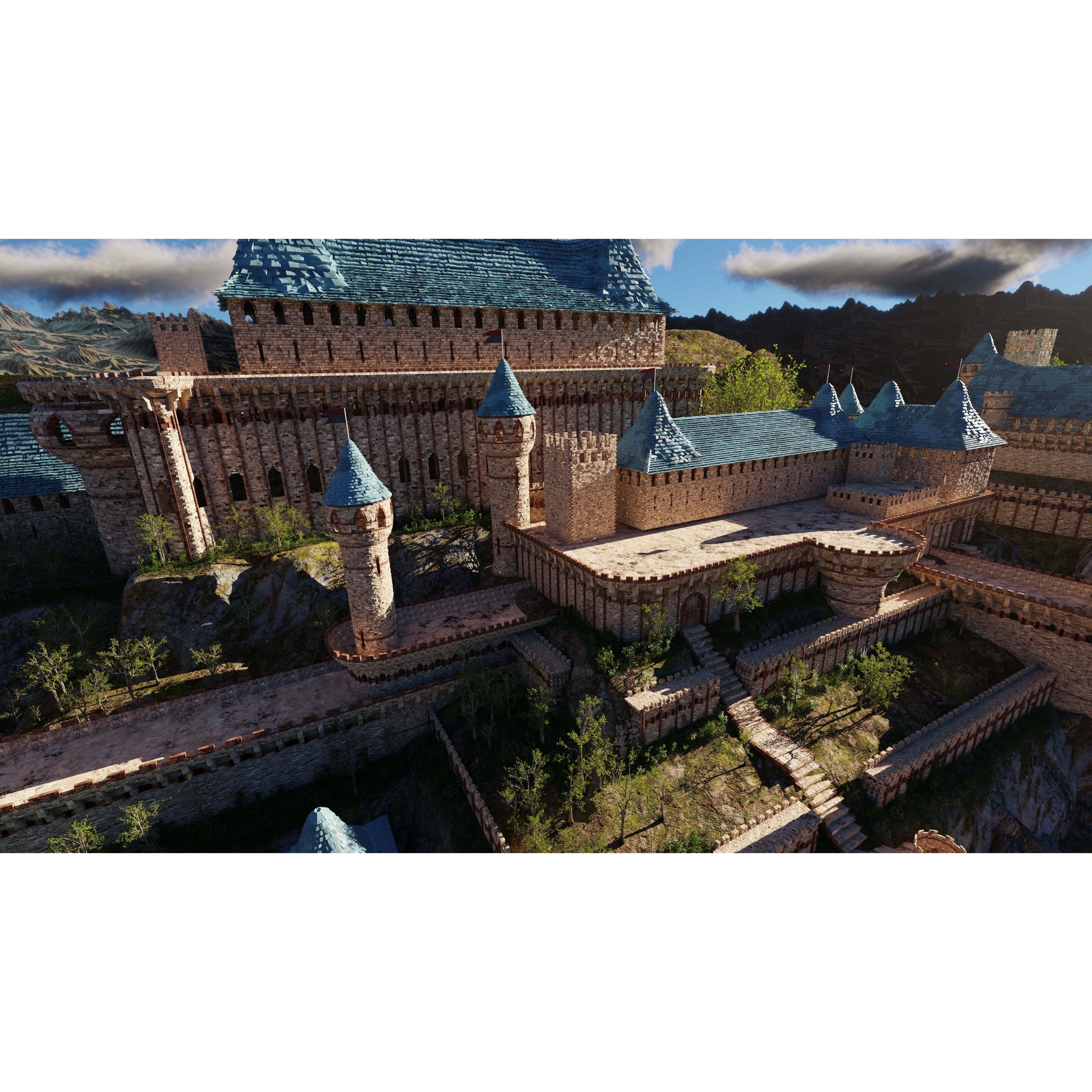 Castle Scene - Game-Ready 3D Model - View 9