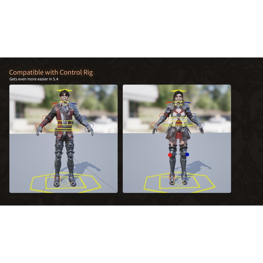 MMORPG Advanced Warrior 3D Model – Low-Poly Fantasy Character, FBX - View 11