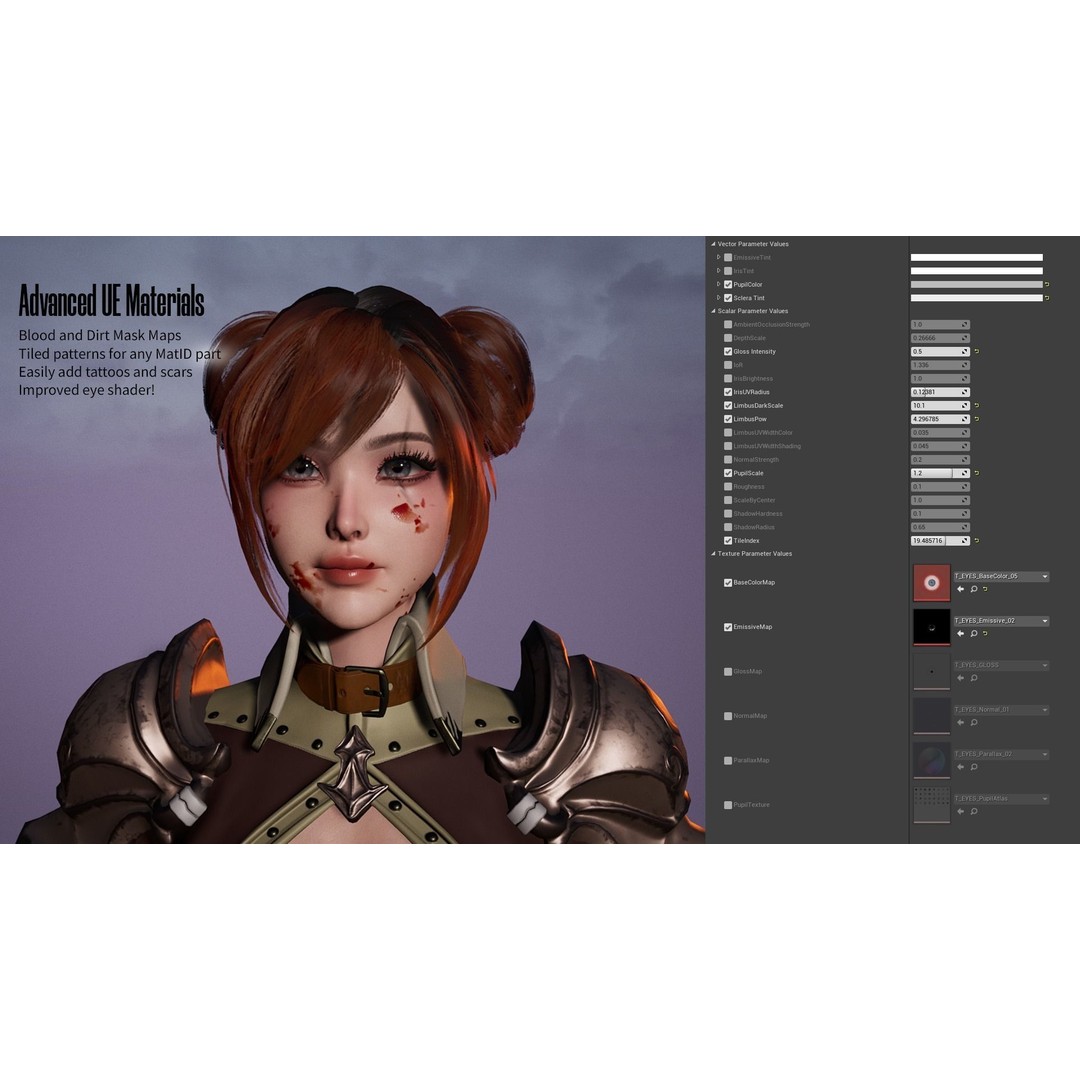 MMORPG Advanced Warrior 3D Model – Low-Poly Fantasy Character, FBX - View 17