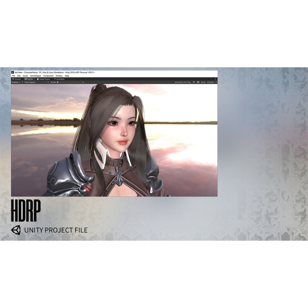 MMORPG Advanced Warrior 3D Model – Low-Poly Fantasy Character, FBX - View 24
