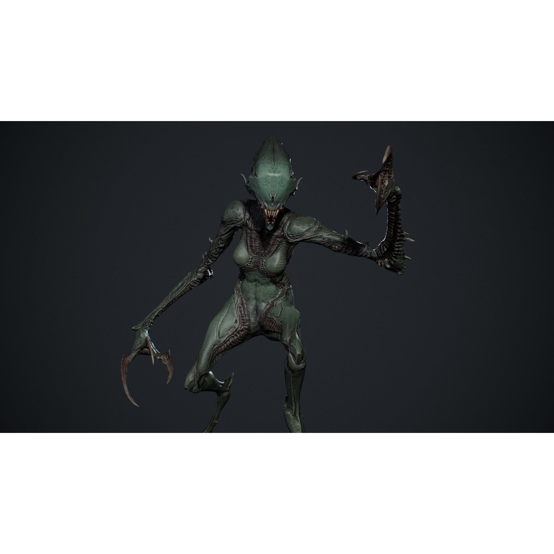 Monster 6 3D Model – Low Poly Rigged Character with PBR Textures - View 12