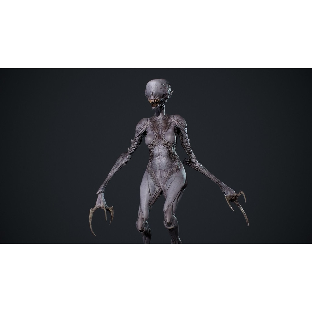Monster 6 3D Model – Low Poly Rigged Character with PBR Textures - View 15