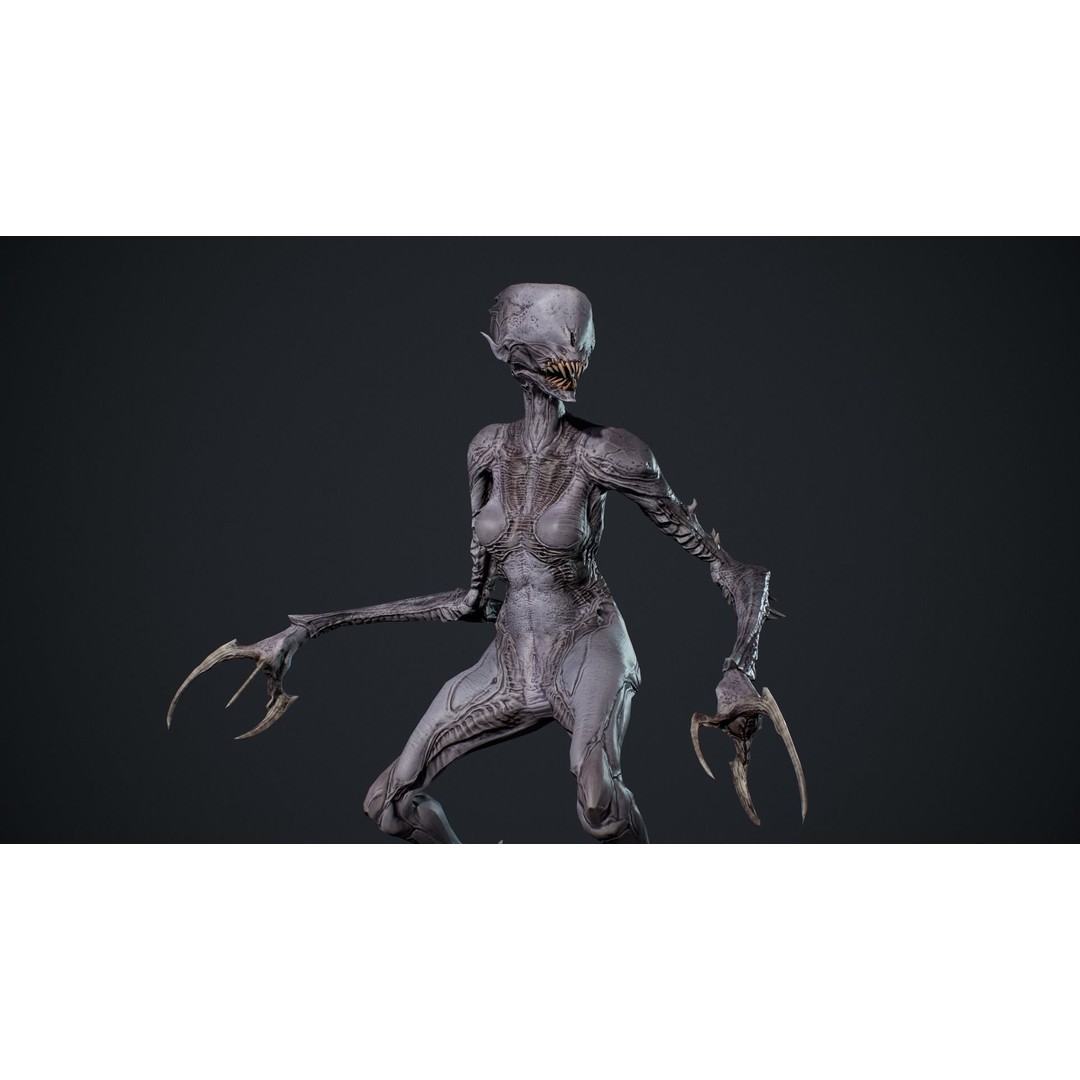 Monster 6 3D Model – Low Poly Rigged Character with PBR Textures - View 16