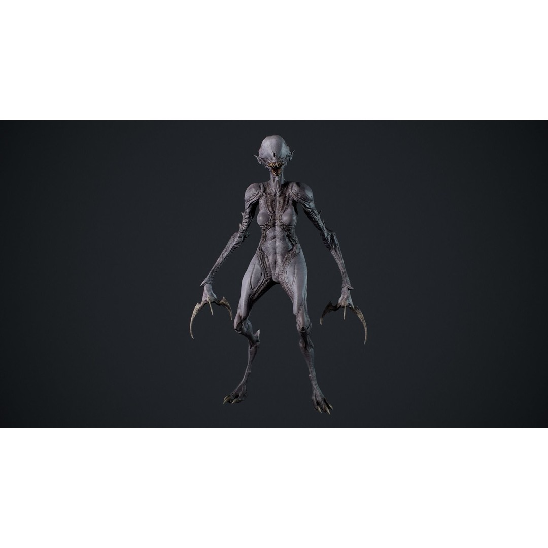 Monster 6 3D Model – Low Poly Rigged Character with PBR Textures - View 17