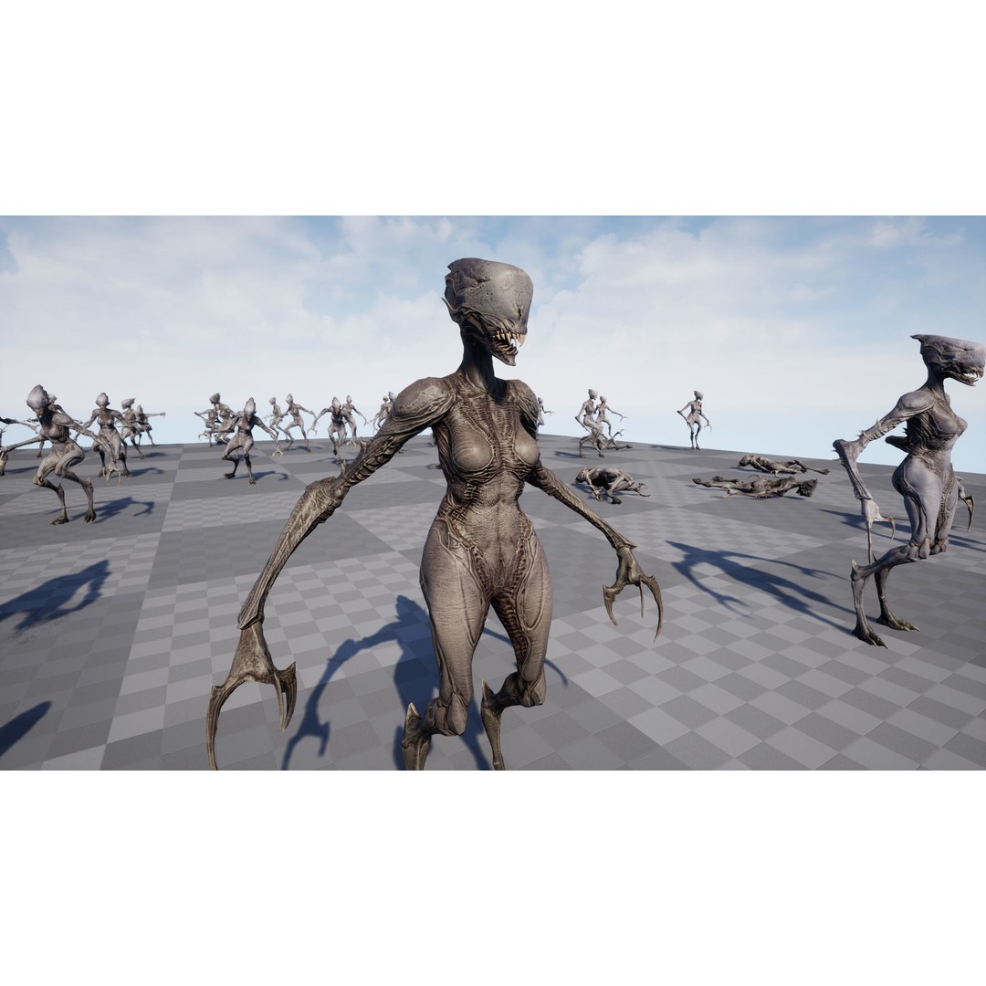 Monster 6 3D Model – Low Poly Rigged Character with PBR Textures - View 21