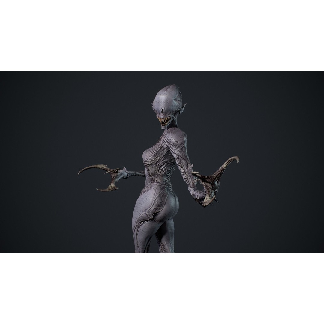 Monster 6 3D Model – Low Poly Rigged Character with PBR Textures - View 3