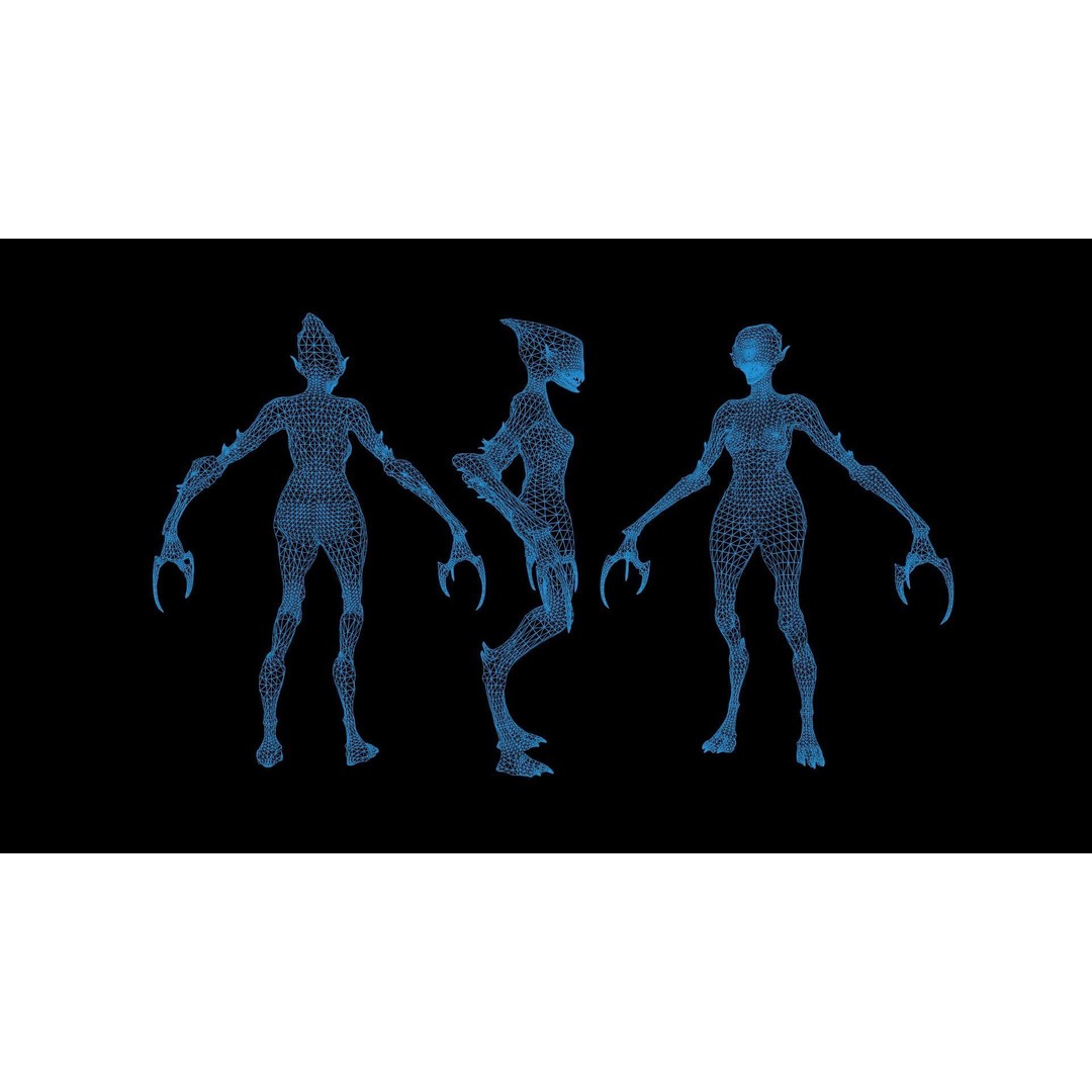 Monster 6 3D Model – Low Poly Rigged Character with PBR Textures - View 8