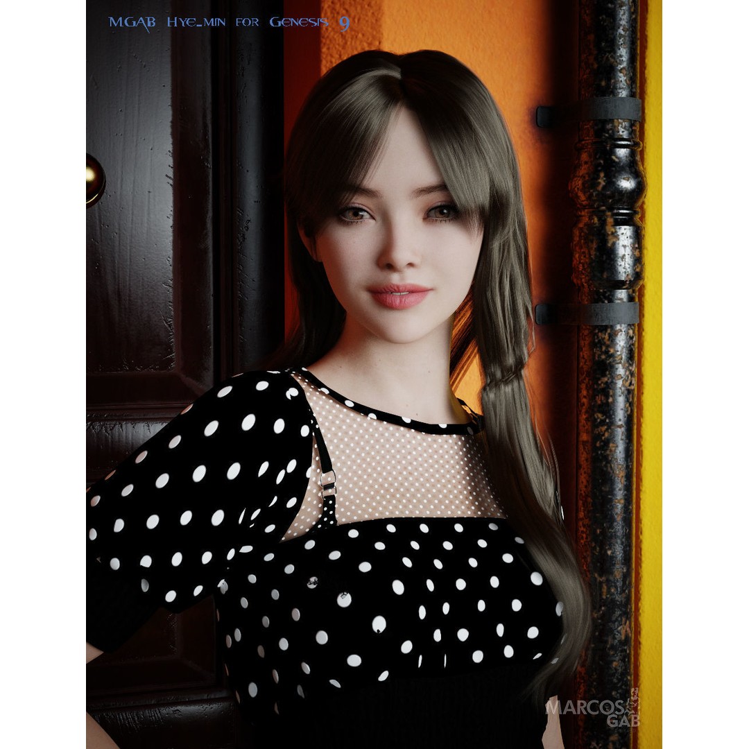MGAB Hye-min 3D Model – Beautiful Korean Female Character, G9 - View 22
