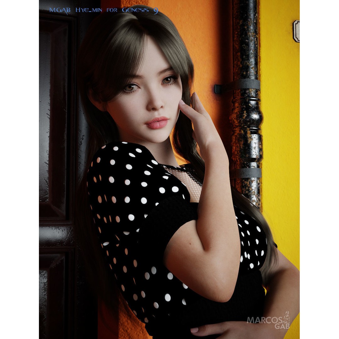 MGAB Hye-min 3D Model – Beautiful Korean Female Character, G9 - View 28