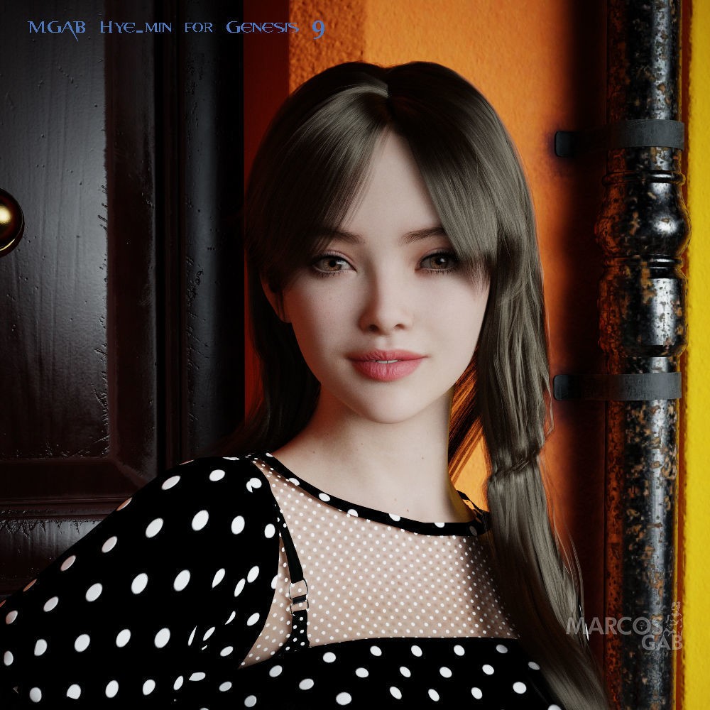 MGAB Hye-min 3D Model – Beautiful Korean Female Character, G9 - View 4