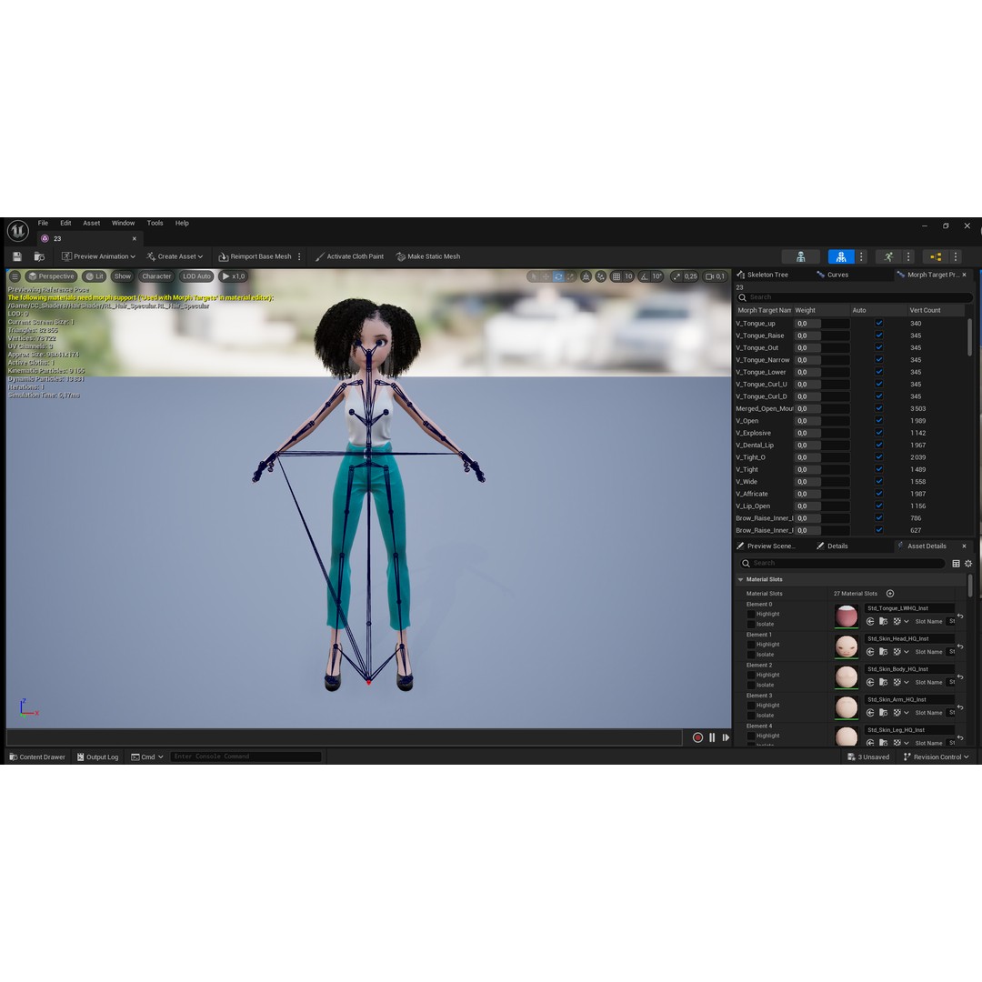 Curly Hair 3D Model – Stylized Low-Poly Rigged Character, FBX - View 25