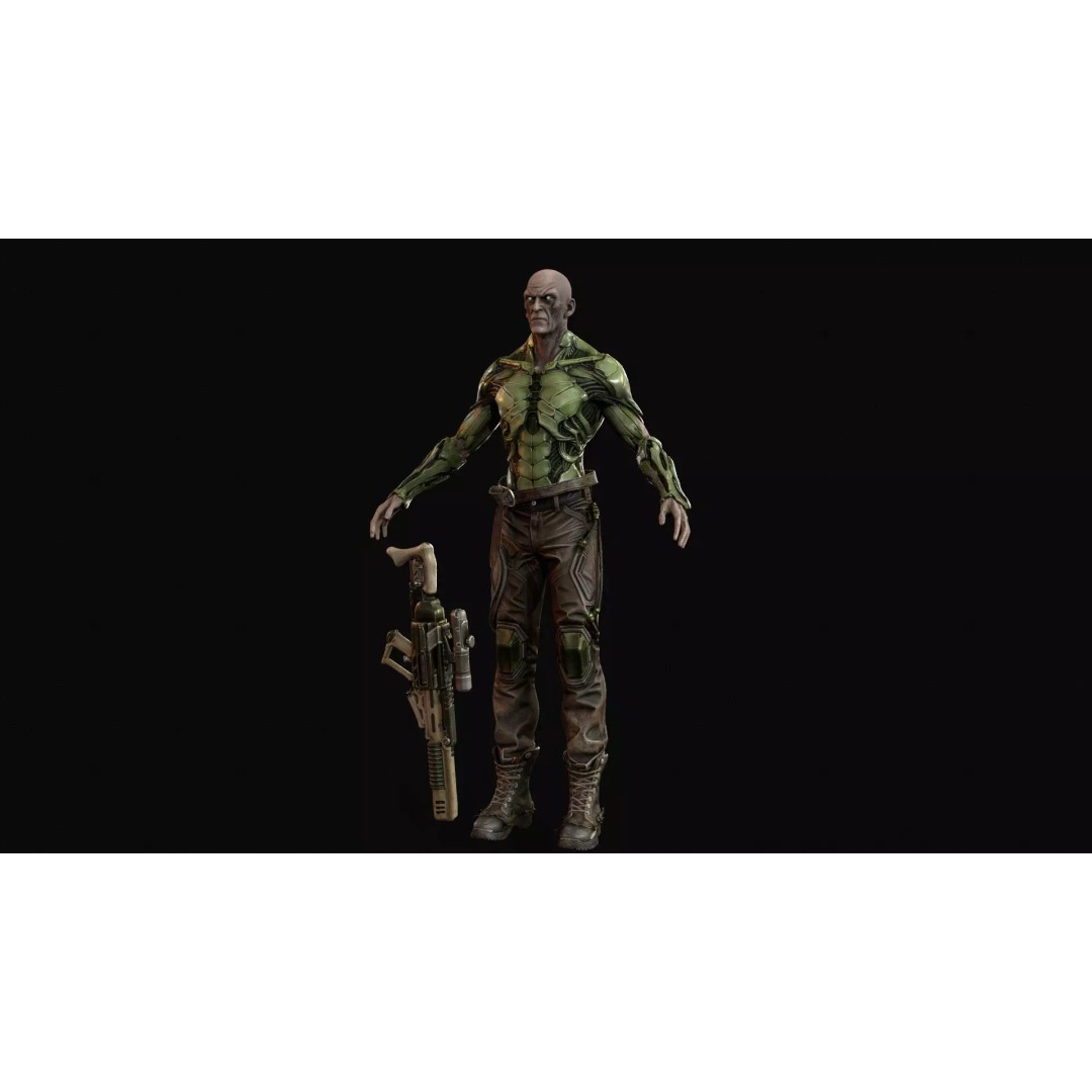 Bone Reaper 3D Model – Low Poly Fantasy Character, Rigged, Game Ready - View 10
