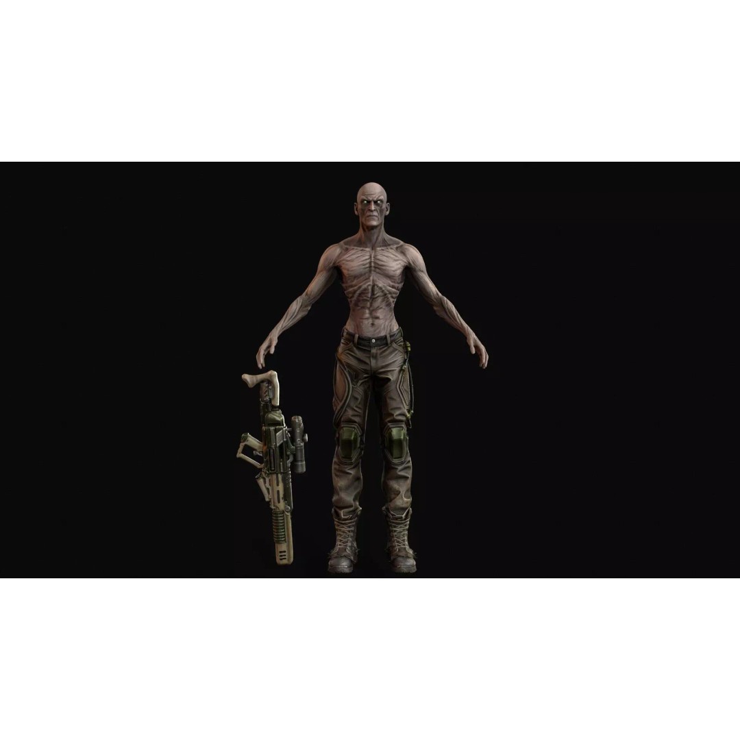 Bone Reaper 3D Model – Low Poly Fantasy Character, Rigged, Game Ready - View 11