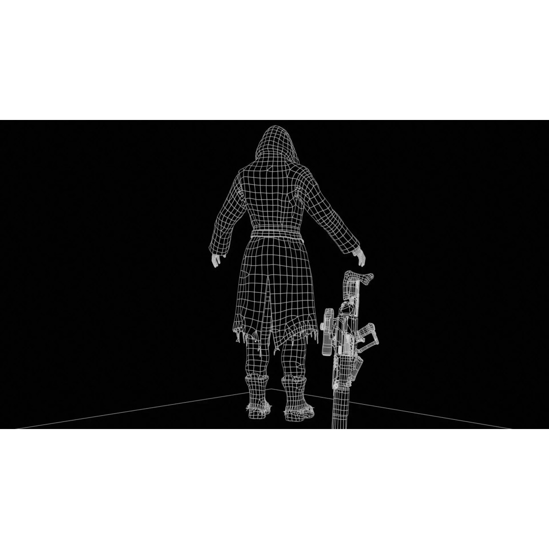 Bone Reaper 3D Model – Low Poly Fantasy Character, Rigged, Game Ready - View 13