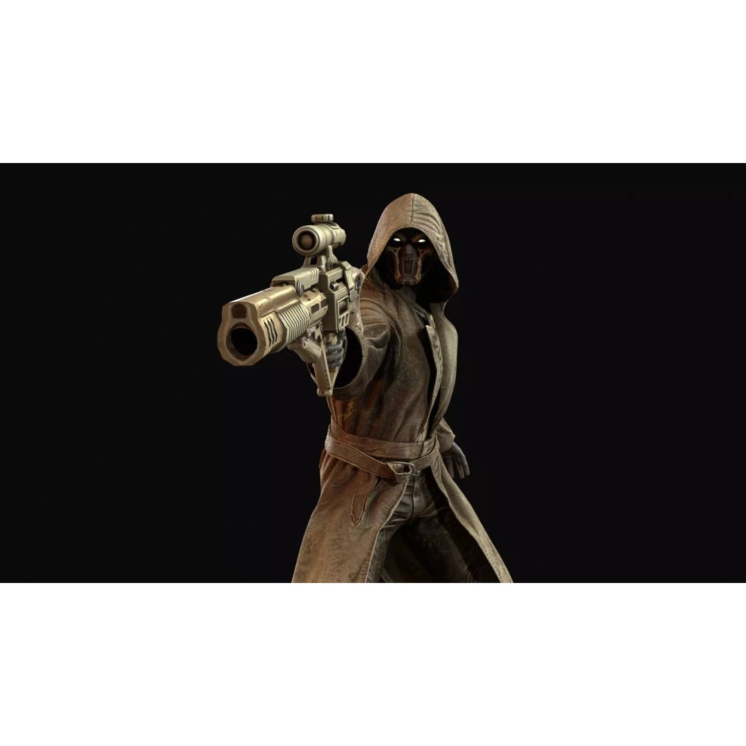 Bone Reaper 3D Model – Low Poly Fantasy Character, Rigged, Game Ready - View 14