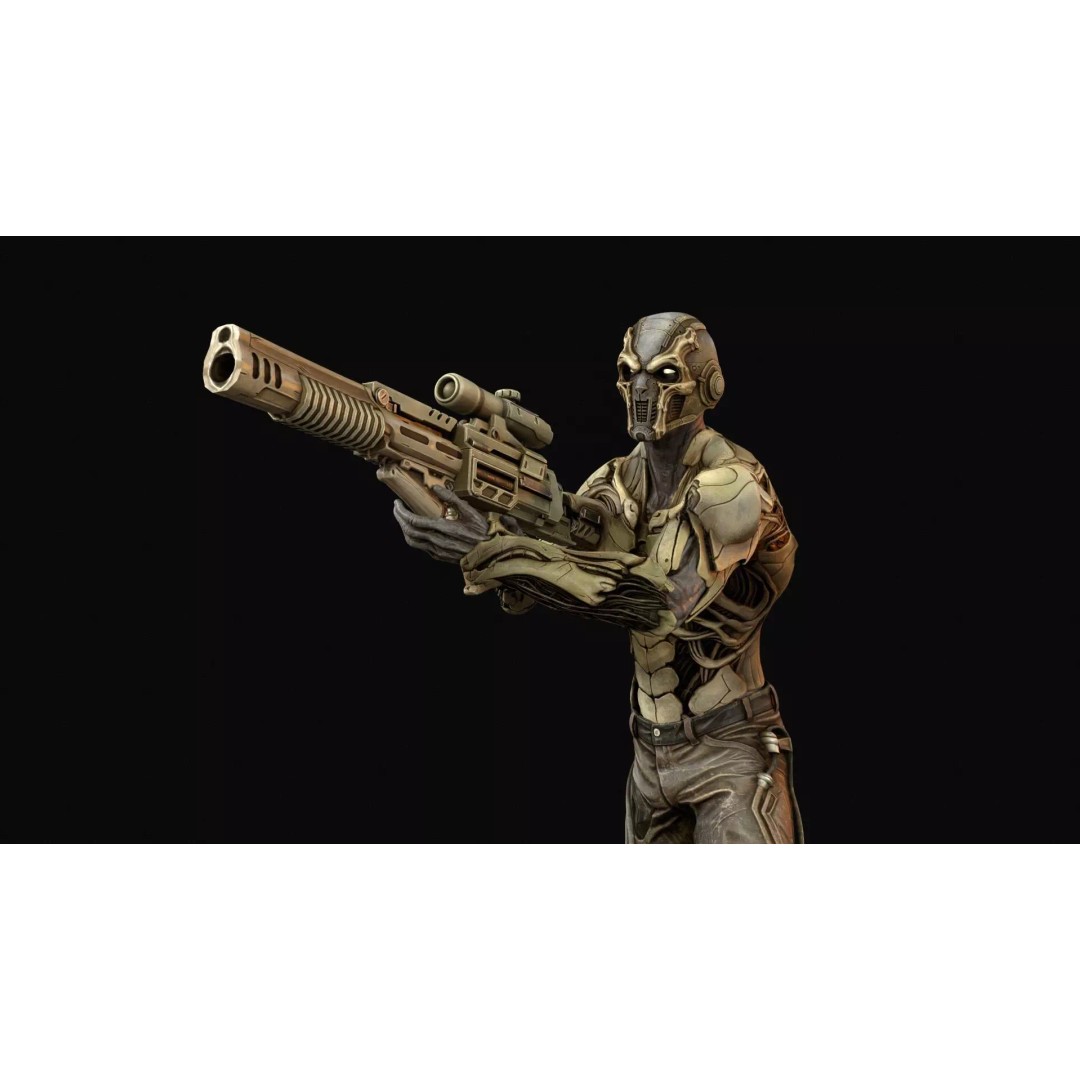 Bone Reaper 3D Model – Low Poly Fantasy Character, Rigged, Game Ready - View 16