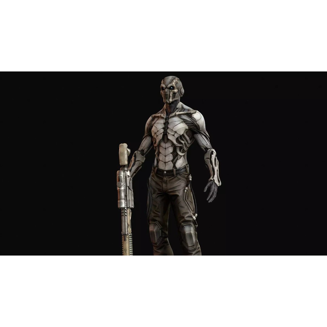 Bone Reaper 3D Model – Low Poly Fantasy Character, Rigged, Game Ready - View 17