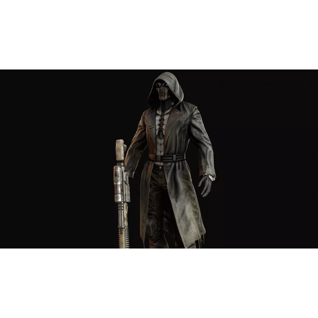 Bone Reaper 3D Model – Low Poly Fantasy Character, Rigged, Game Ready - View 18