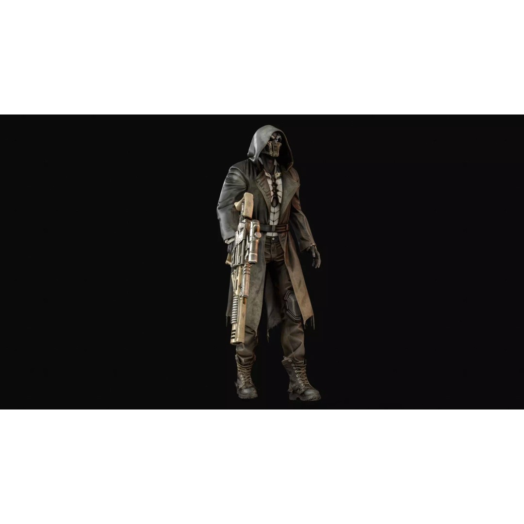 Bone Reaper 3D Model – Low Poly Fantasy Character, Rigged, Game Ready - View 19
