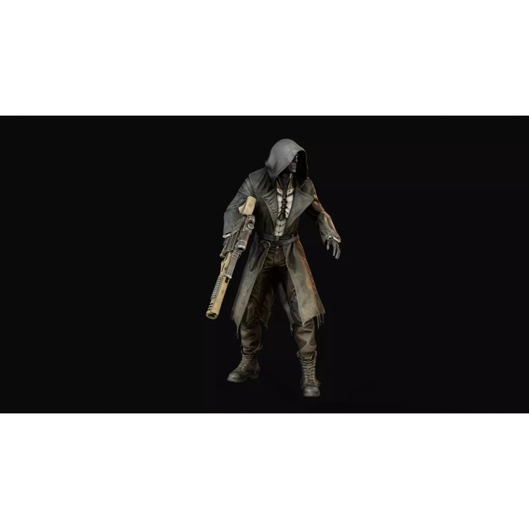 Bone Reaper 3D Model – Low Poly Fantasy Character, Rigged, Game Ready - View 23
