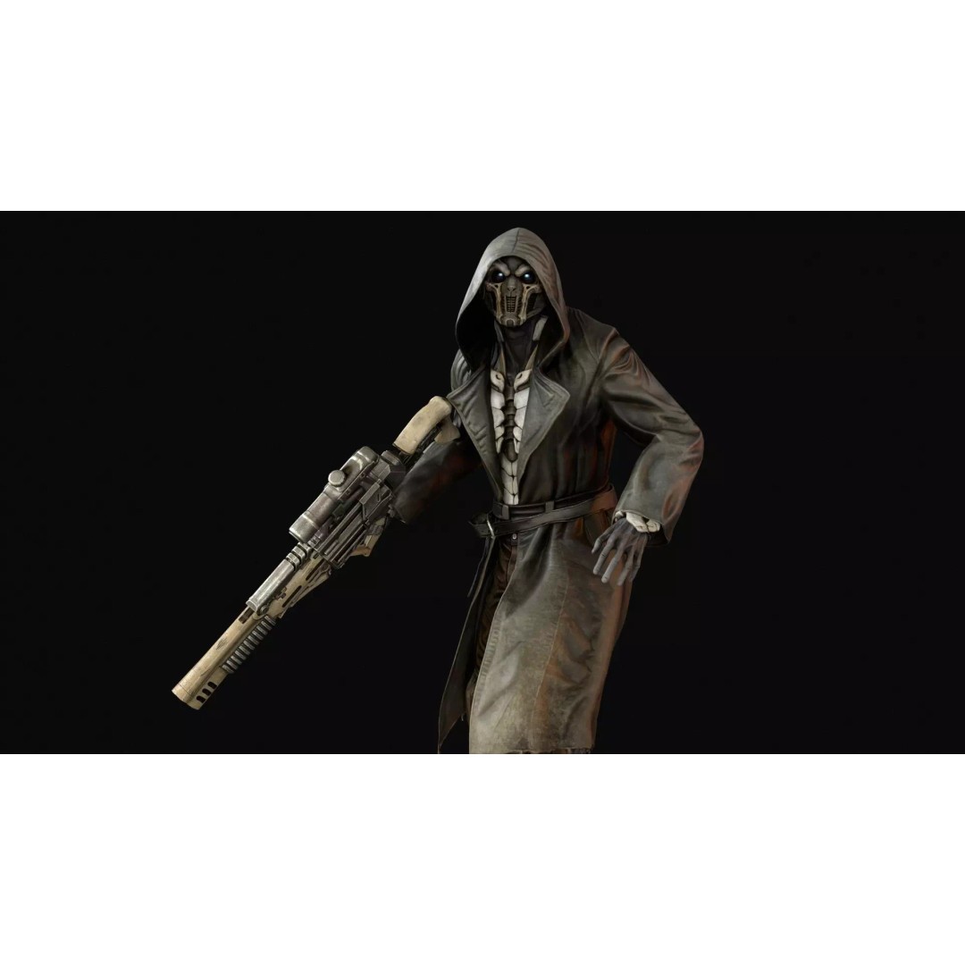 Bone Reaper 3D Model – Low Poly Fantasy Character, Rigged, Game Ready - View 24