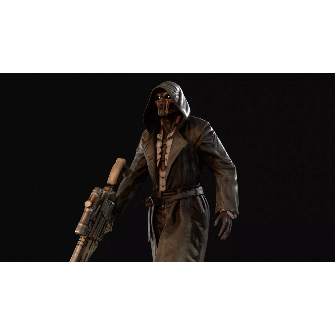 Bone Reaper 3D Model – Low Poly Fantasy Character, Rigged, Game Ready - View 25