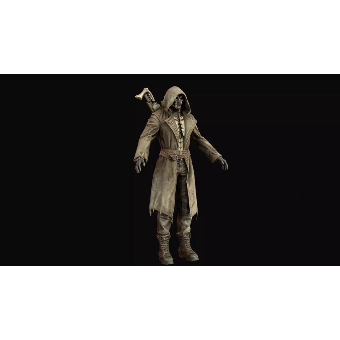 Bone Reaper 3D Model – Low Poly Fantasy Character, Rigged, Game Ready - View 26