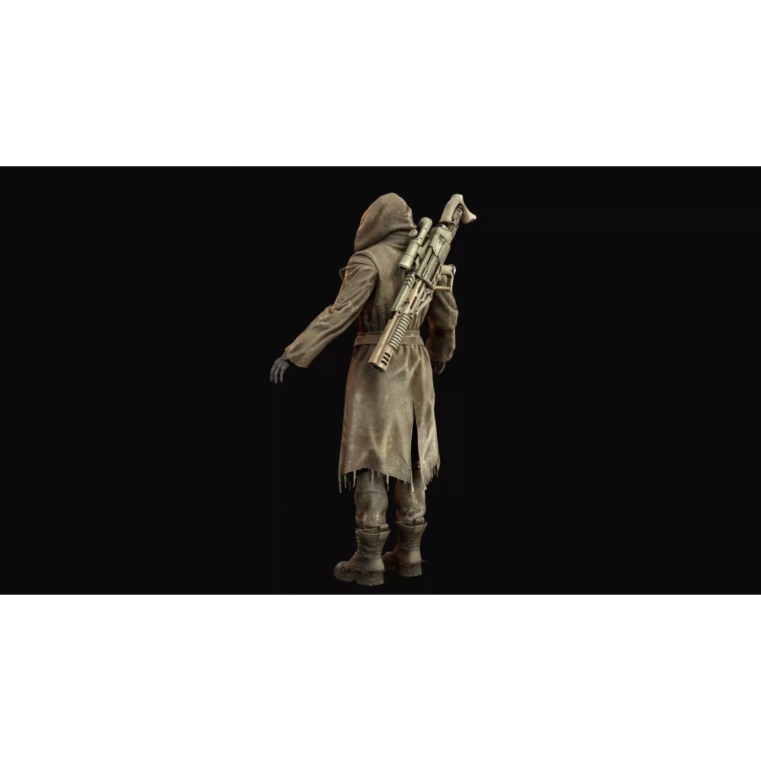 Bone Reaper 3D Model – Low Poly Fantasy Character, Rigged, Game Ready - View 27