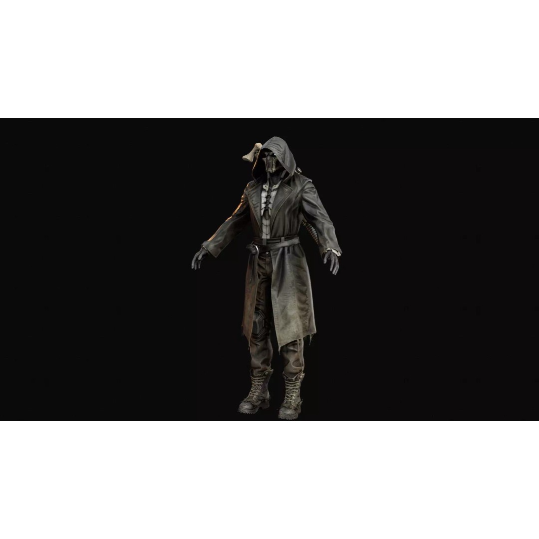 Bone Reaper 3D Model – Low Poly Fantasy Character, Rigged, Game Ready - View 29