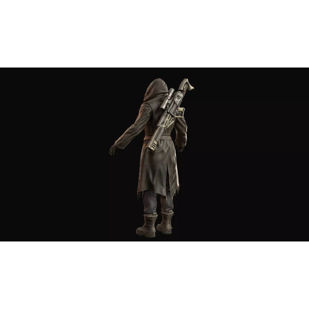 Bone Reaper 3D Model – Low Poly Fantasy Character, Rigged, Game Ready - View 31