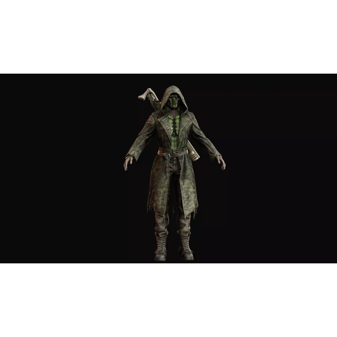 Bone Reaper 3D Model – Low Poly Fantasy Character, Rigged, Game Ready - View 32