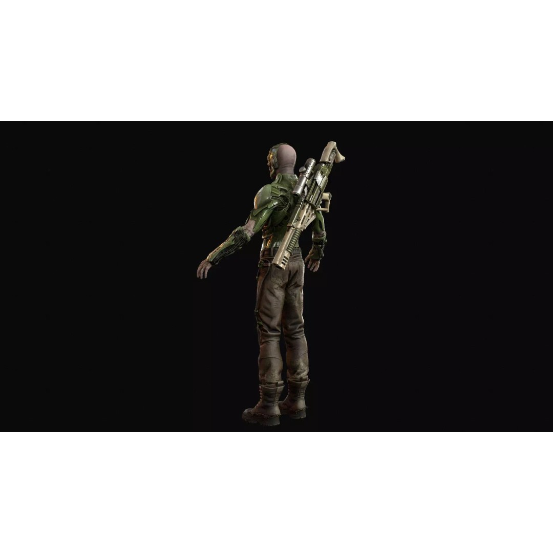 Bone Reaper 3D Model – Low Poly Fantasy Character, Rigged, Game Ready - View 33
