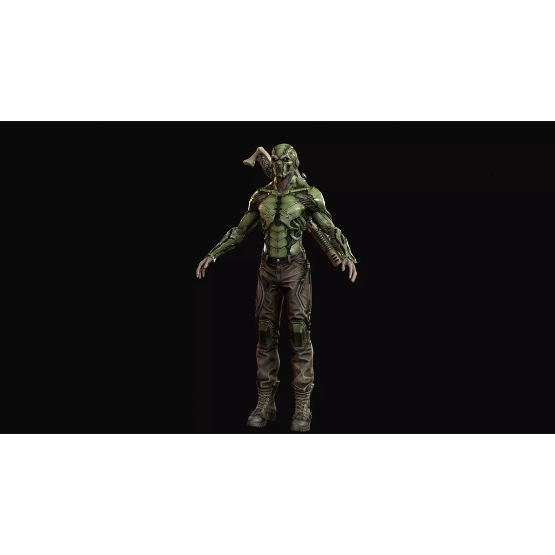 Bone Reaper 3D Model – Low Poly Fantasy Character, Rigged, Game Ready - View 34