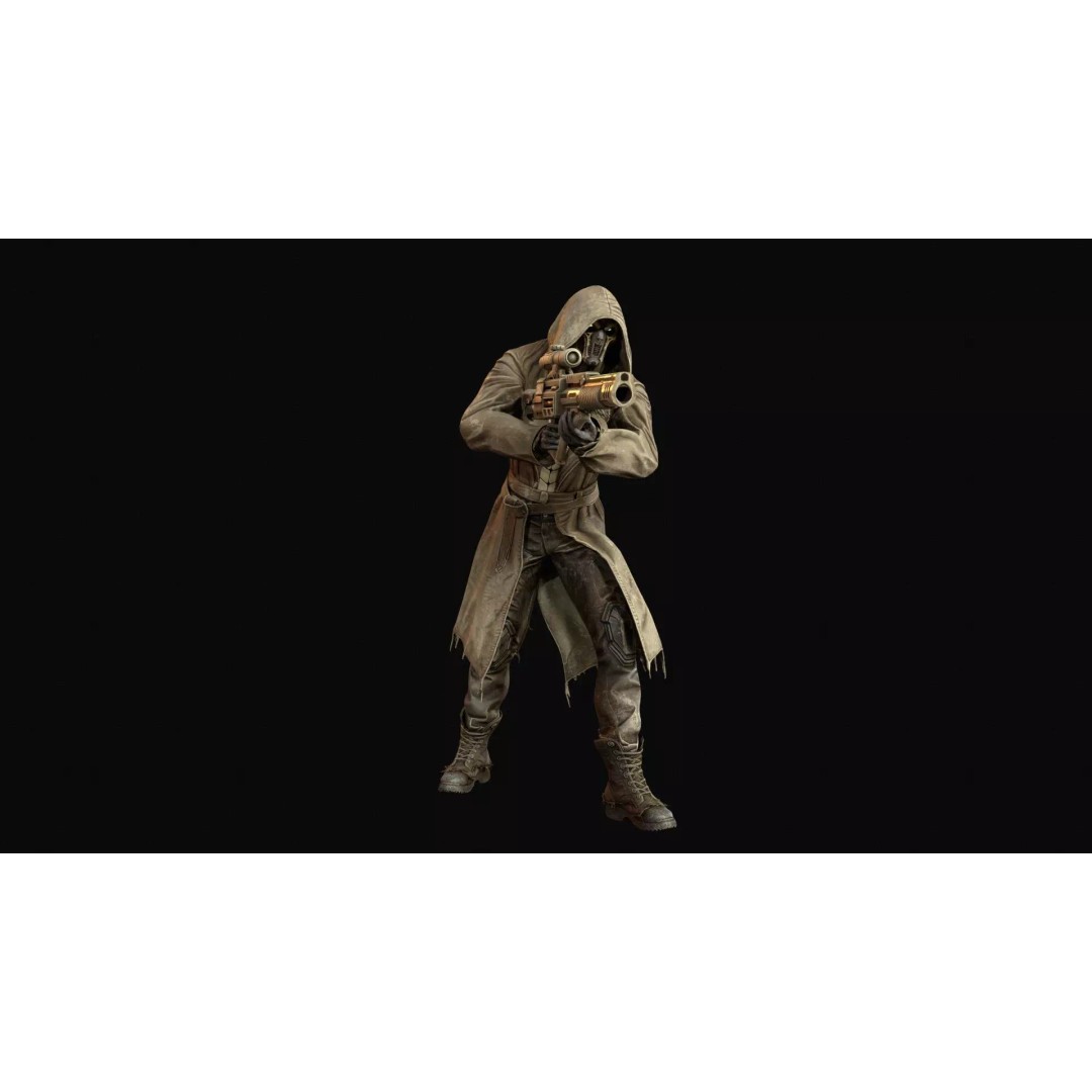 Bone Reaper 3D Model – Low Poly Fantasy Character, Rigged, Game Ready - View 35